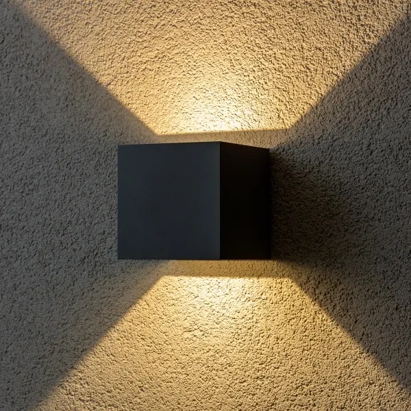 Aplică LED de exterior Brilagi CUBE LED/6W/230V antracit IP54