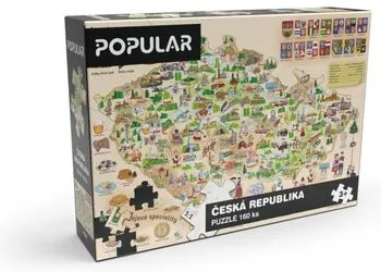 Puzzle Popular Harta Republicii Cehe, 160 piese