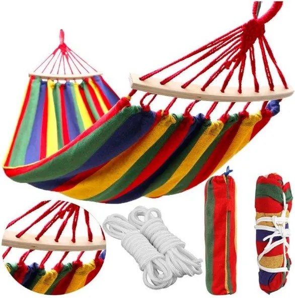 Hamac colorat pentru 2 persoane 190x150 cm