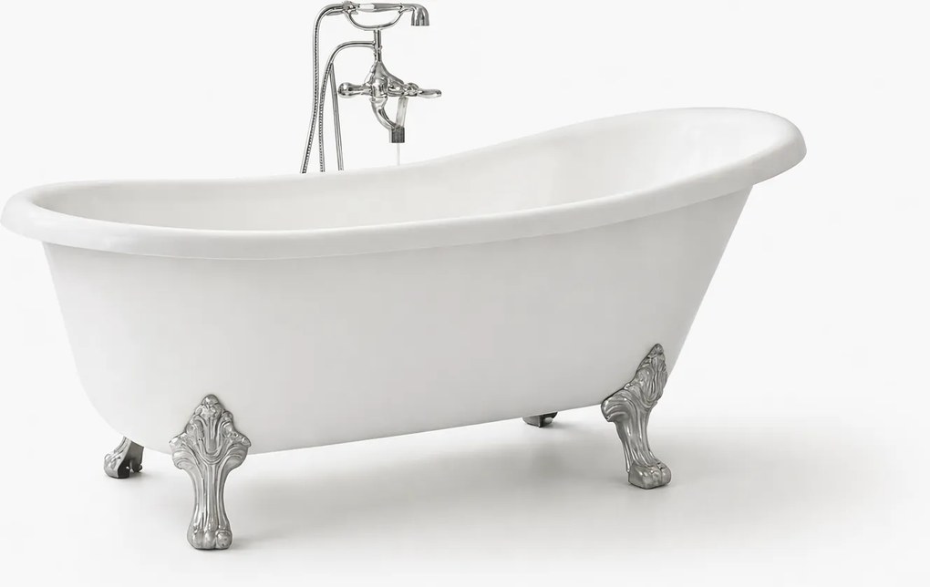 Cada baie freestanding RETRO Rosu