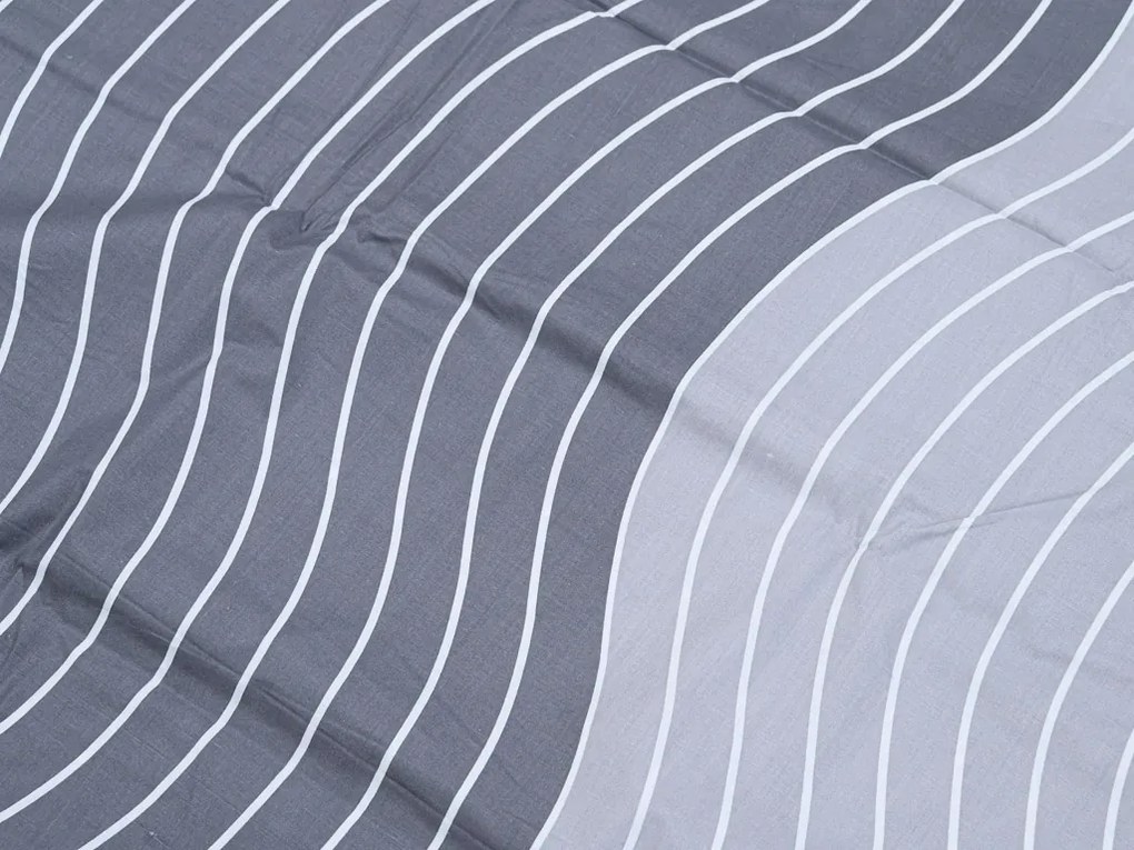 Lenjerie de pat din bumbac gri ASTRID Dimensiune lenjerie de pat: 2 buc 70 x 90 cm | 200 x 220 cm