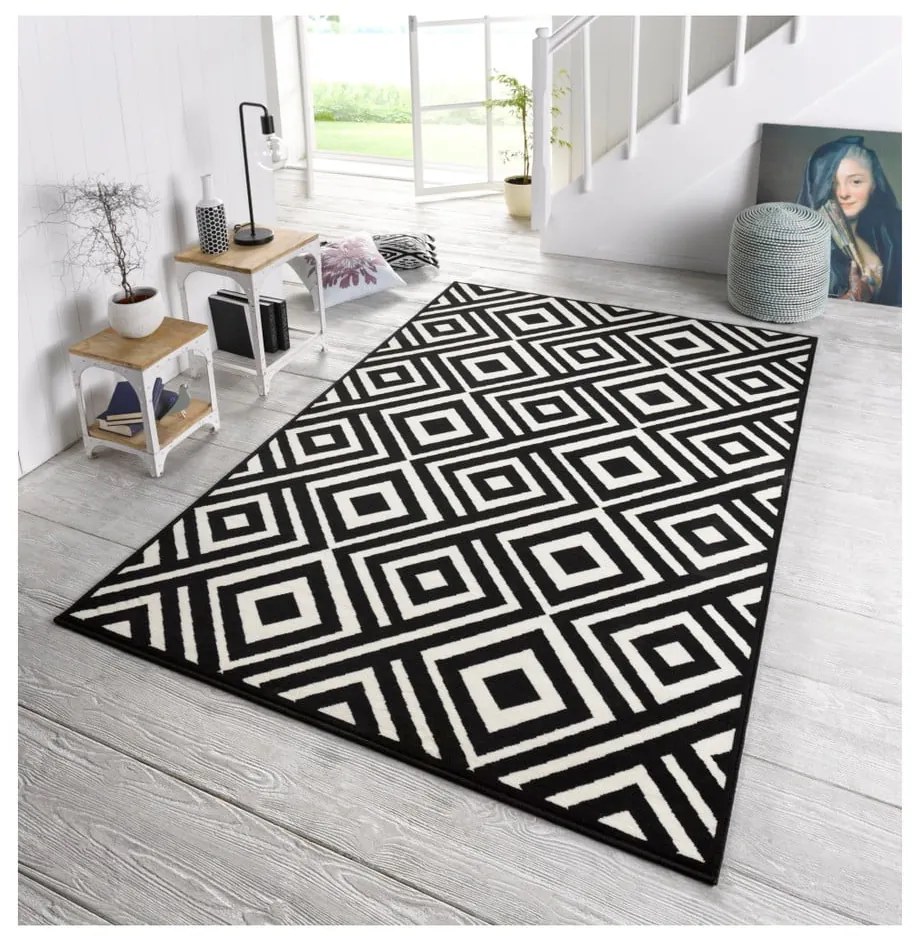Covor Zala Living Art, 160 x 230 cm, negru - crem