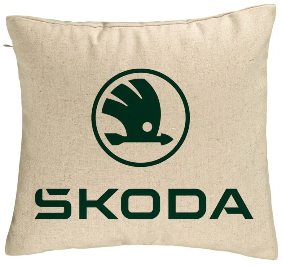 Perna Decorativa, Model Skoda, 40x40 cm, Bej, Husa Detasabila, Burduf