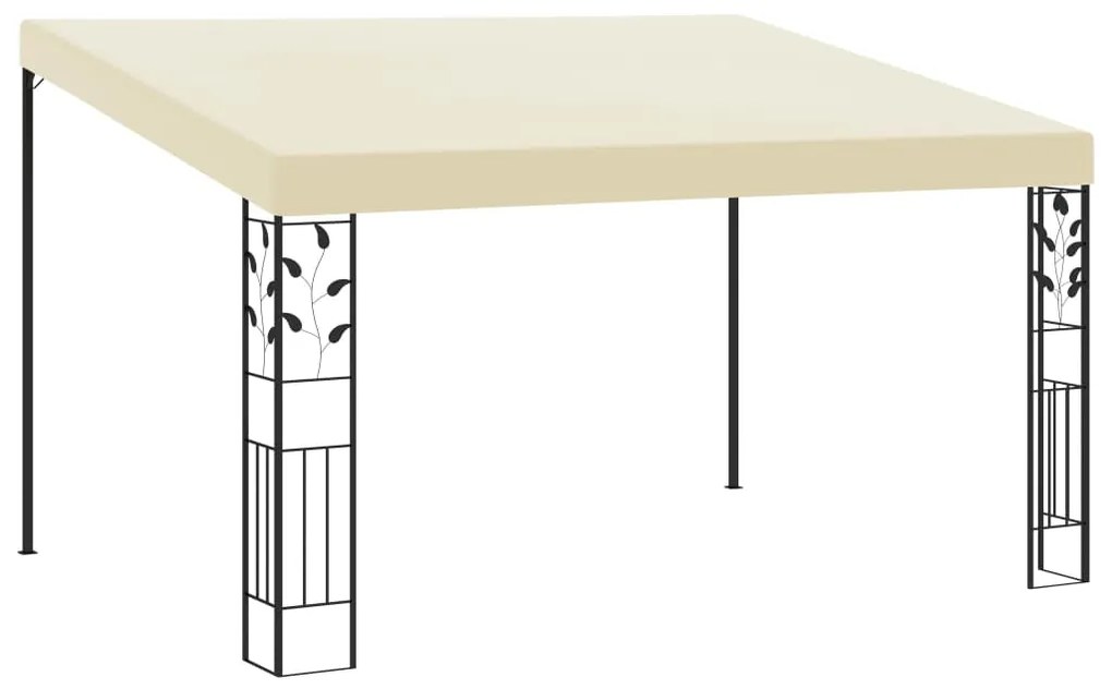 vidaXL Pavilion de perete, crem, 4 x 3 x 2,5 m