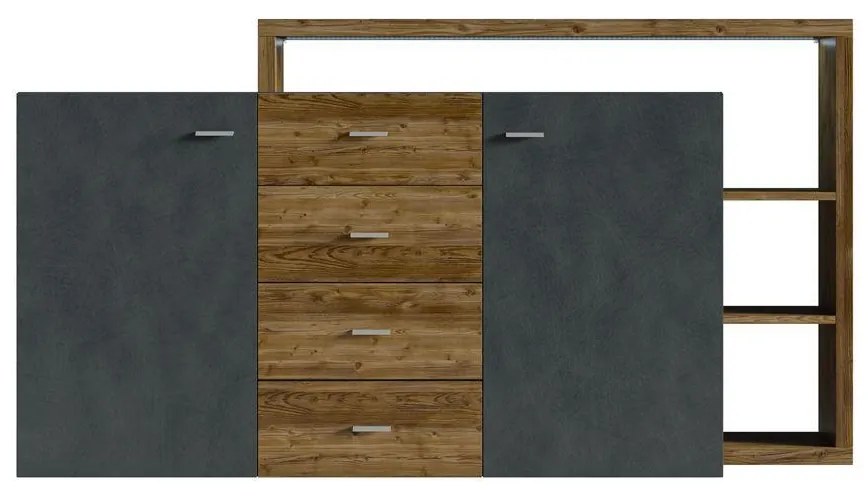 Comodă Bilsby Typ 27 (molid + gri). 1030342