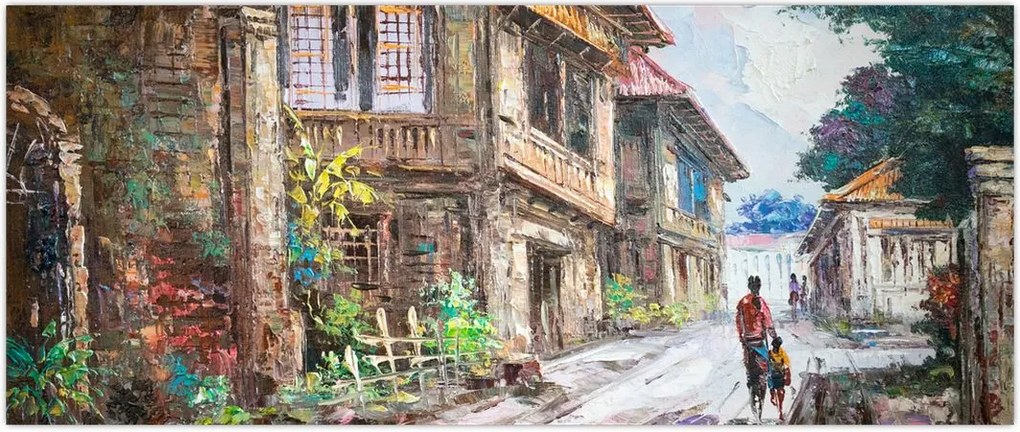 Tablou - Satul filipinez, Asia (120x50 cm)