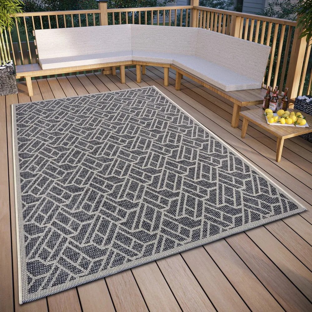Covor de exterior gri închis 155x235 cm Clyde Eru – Hanse Home