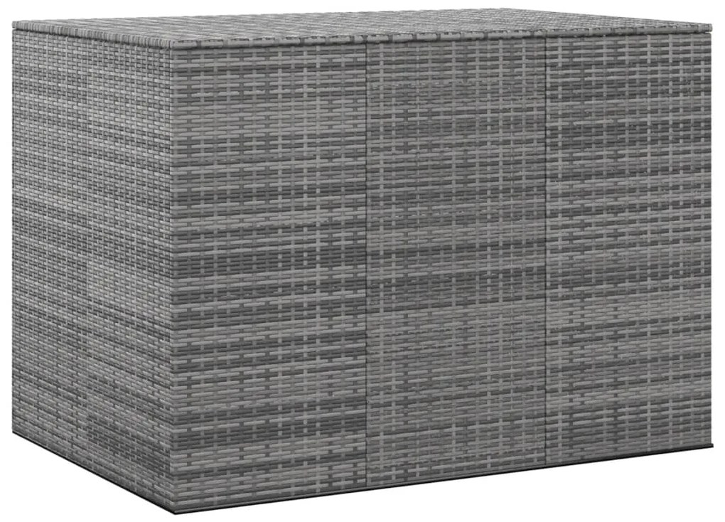 vidaXL Ladă grădină pentru perne, gri, 145x100x103 cm, ratan PE