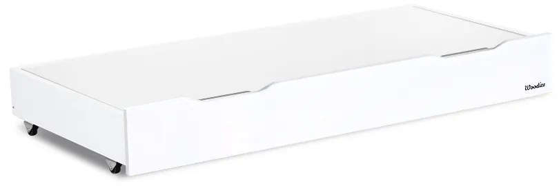 Sertar depozitare cu capac pentru patut copii Woodies 140 A  70 cm, alb