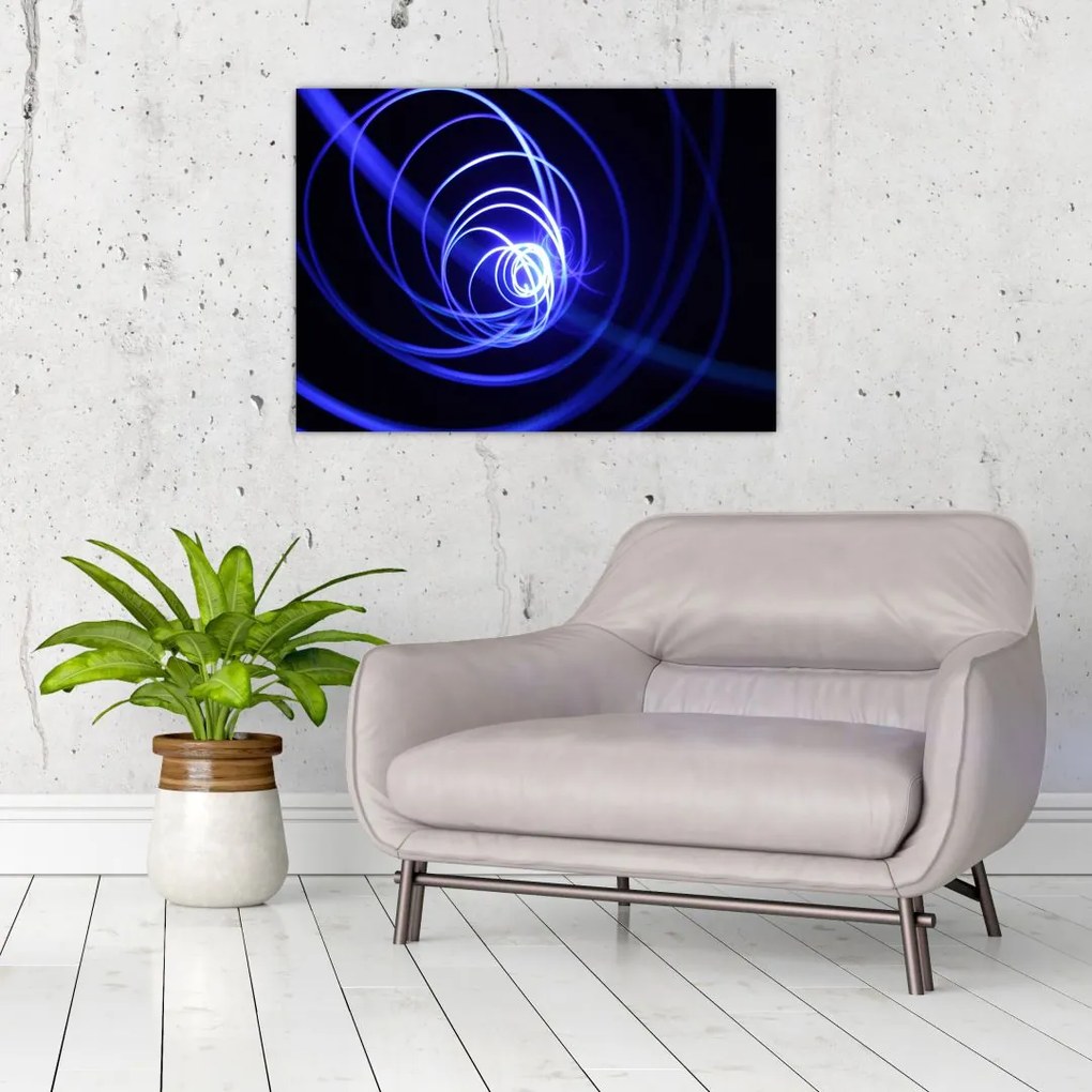 Tablou cu spirale albastre (70x50 cm)
