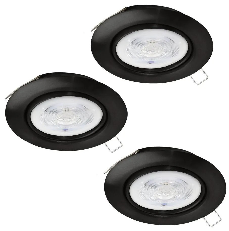 SET 3x corp de iluminat LED pentru baie Eglo 901758 FAVAZZINA 1xGU10/4W/230V IP44 negru