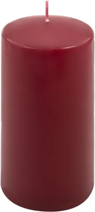 Set de lumânări tip pilon, 15 cm, Ø 7,5 cm, burgundy, 6 buc