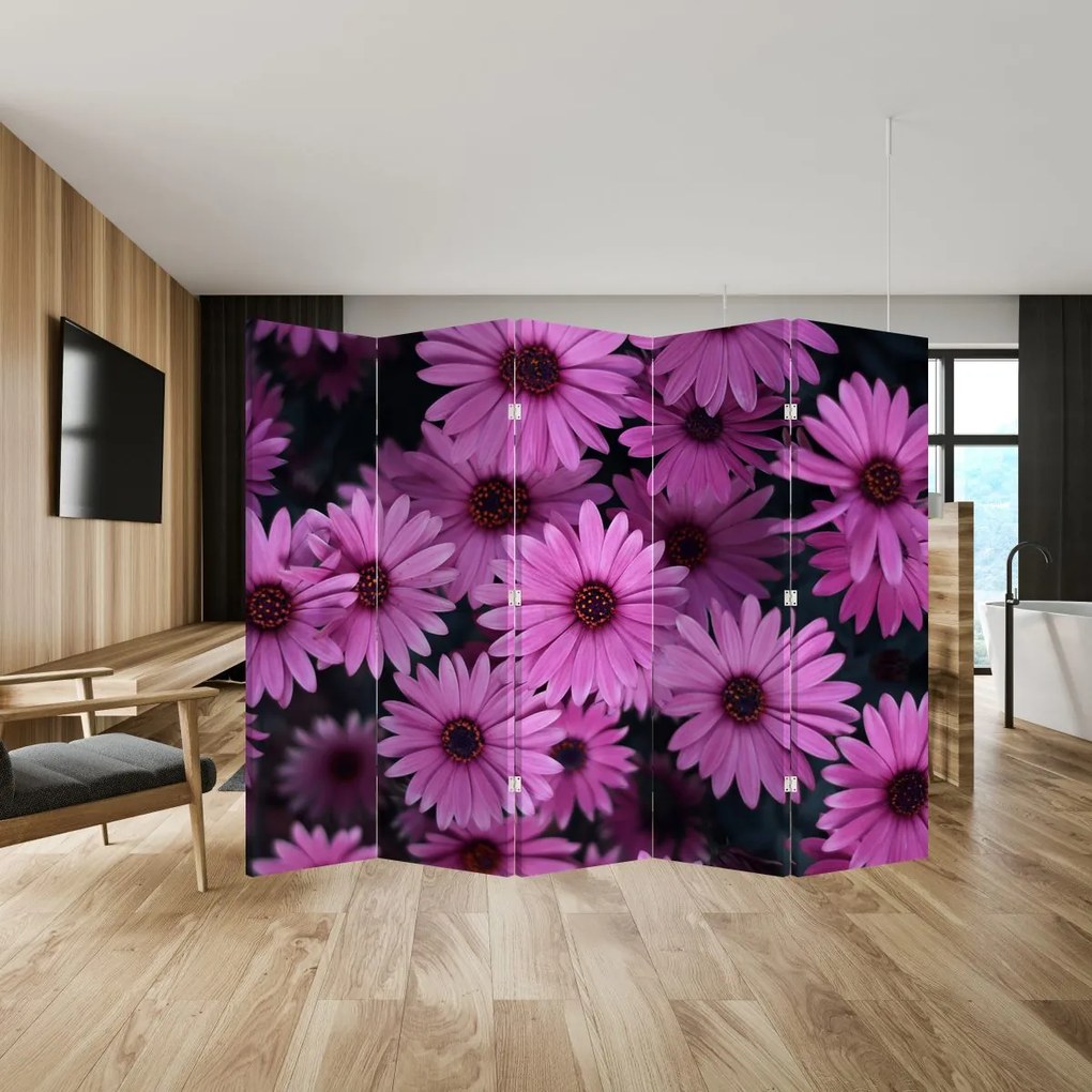 Paravan - Florile roz (210x170 cm)