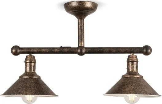 BRILAGI - Lustră pe tijă FORGE 2xE27/60W/230V cupru/patină