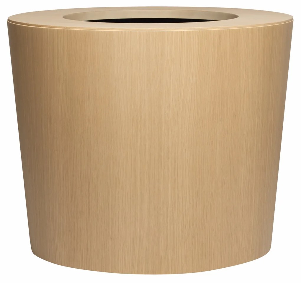 Ghiveci din lemn cu auto-irrigare ARC, mic de eleganță, mai multe variante - Hobby Flower Dimensiuni: Ø52 x 44, Culoare: stejar deschis