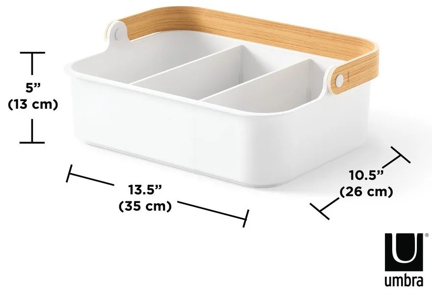 Organizator de baie alb din plastic Bellwood – Umbra