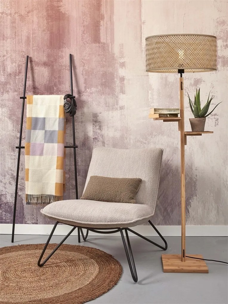 Lampadar eco din bambus cu polita Java nat/50x22, nat