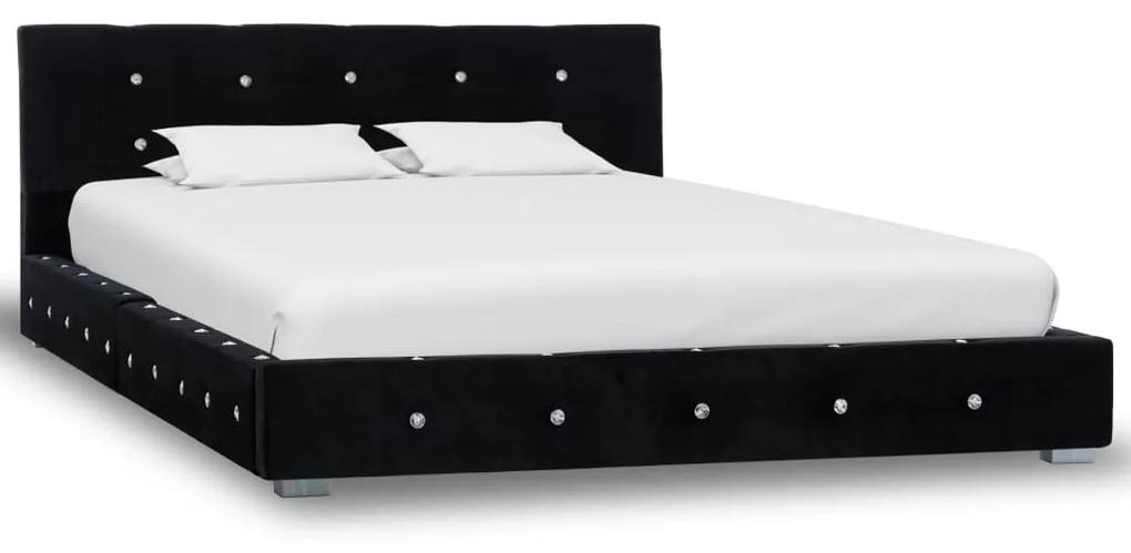 280383 vidaXL Cadru de pat, negru, 120 x 200 cm, catifea