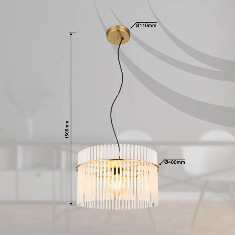 Lustra moderna suspendata GORLEY auriu, 40cm