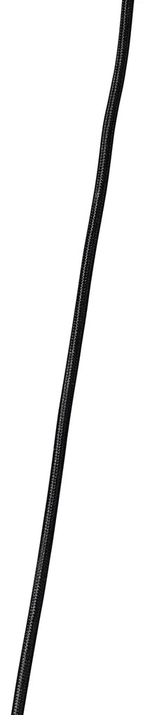 Lampă suspendată aurie cu sticlă chihlimbar 23 cm dreptunghiulară cu 3 lumini - Kevin