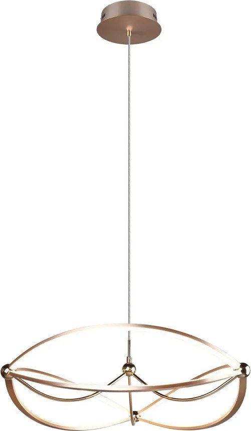 Lustră alămie LED cu intensitate reglabilă Charivari – Trio