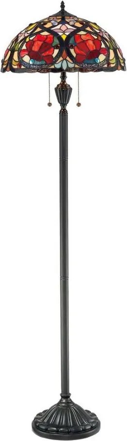 Elstead QZ-LARISSA-FL - Lampă de podea Tiffany LARISSA, 2 x E27, 100 W, 230 V