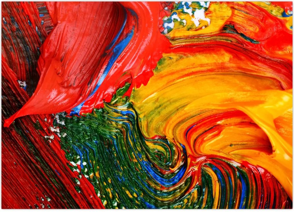 Tablou - Abstractizare albăstrire cu o perie (70x50 cm)