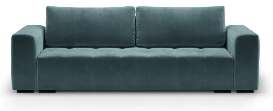 Canapea extensibila din catifea Milo Casa Luca, albastru