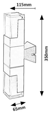 Rabalux 77127 - Aplica LED exterior DARVAS 12W 230V IP54