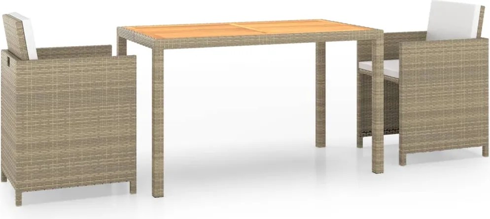 vidaXL Set mobilier de grădină cu perne, 19 piese, bej, poliratan