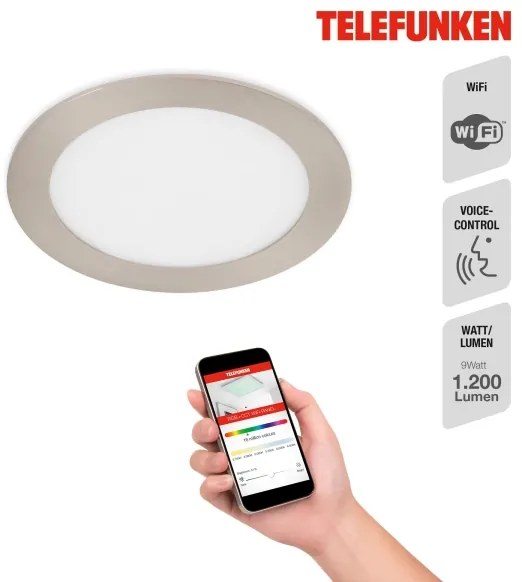 Corp de iluminat LED RGBW dimabil Telefunken 309402TF LED/12W/230V IP23 Wi-Fi Tuya