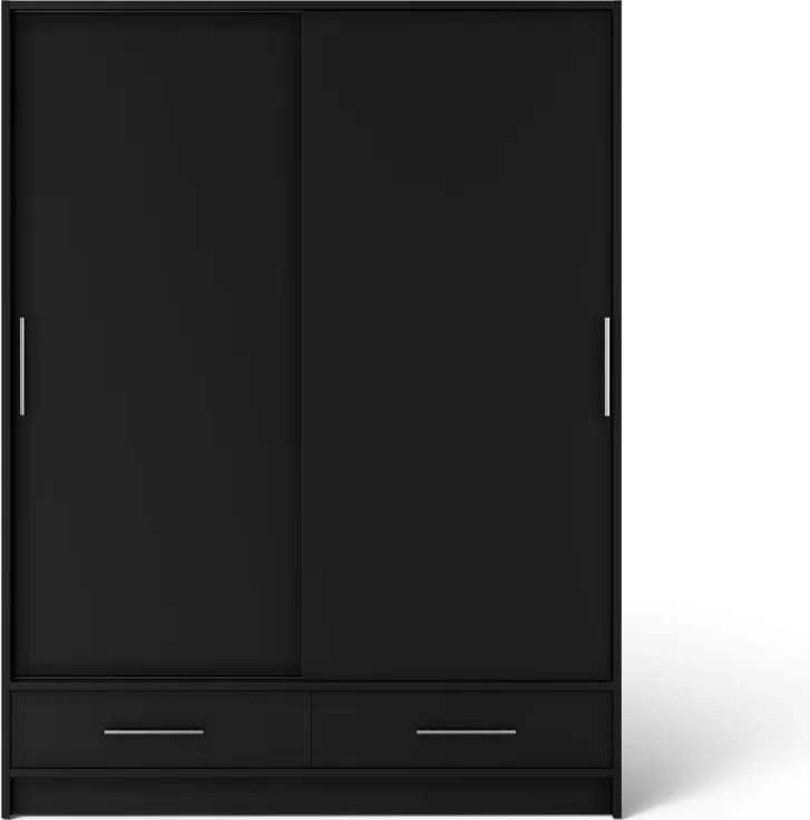 Dulap cu uși glisante Estantte II, 150x60x200 cm – Negru