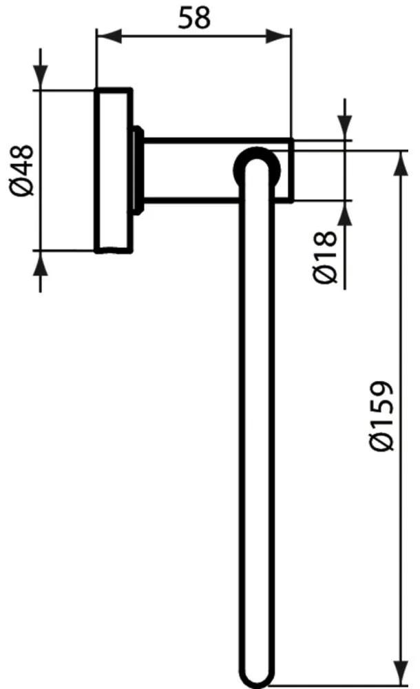 Suport prosop baie rotund crom lucios Ideal Standard IOM Crom lucios