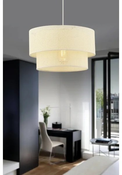 Pendul pe cablu ECHO 1xE27/60W/230V crem