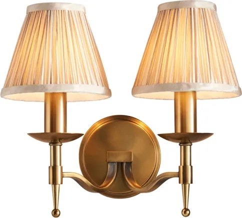 Endon 63654 - Aplica de perete STANFORD 2xE14/40W/230V alamă/bej
