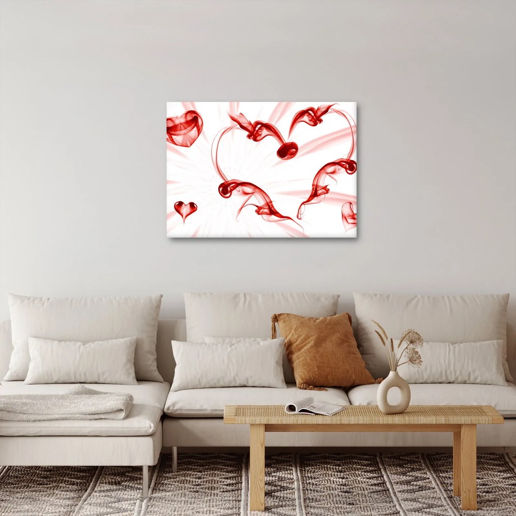 Tablou cu inima din fum (70x50 cm)