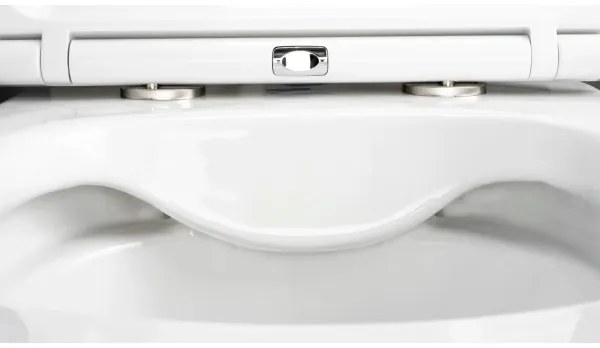 Deante CGRD6ZPW - Vas WC suspendat rotund cu capac SoftClose, ceramică, alb