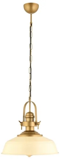 Lustră pe cablu MONZA 1x E27/40W/230V Ø 35 cm crem/bronz