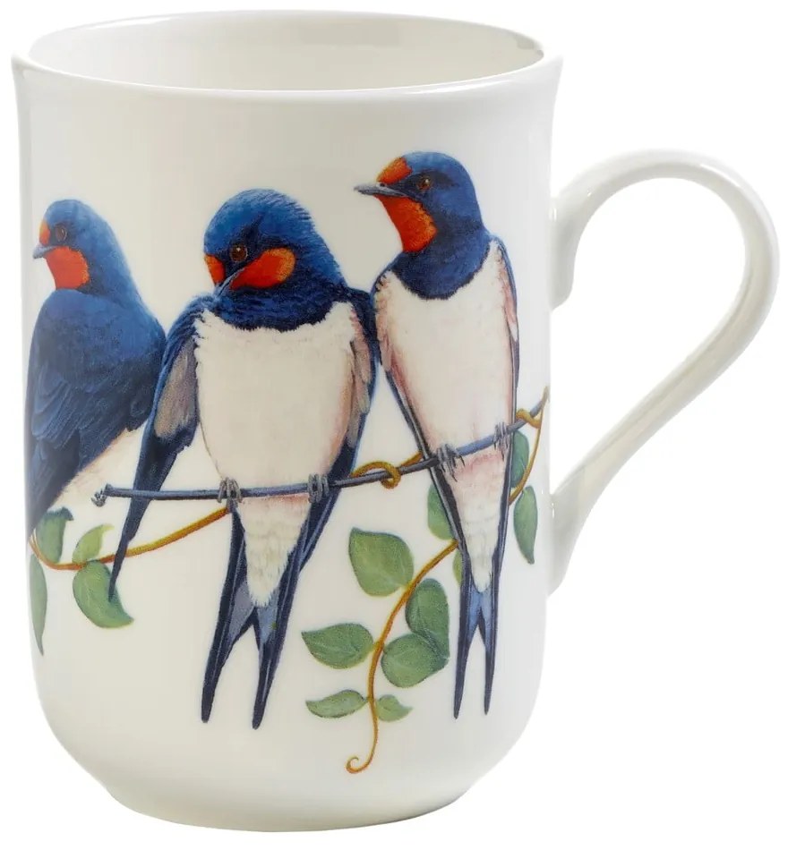 Cană din porțelan bone china Maxwell &amp; Williams Birds Swallows, 350 ml