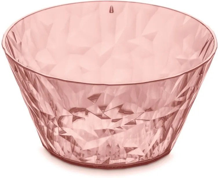 Bol salată din plastic Tantitoni Crystal, 700 ml, roz pal
