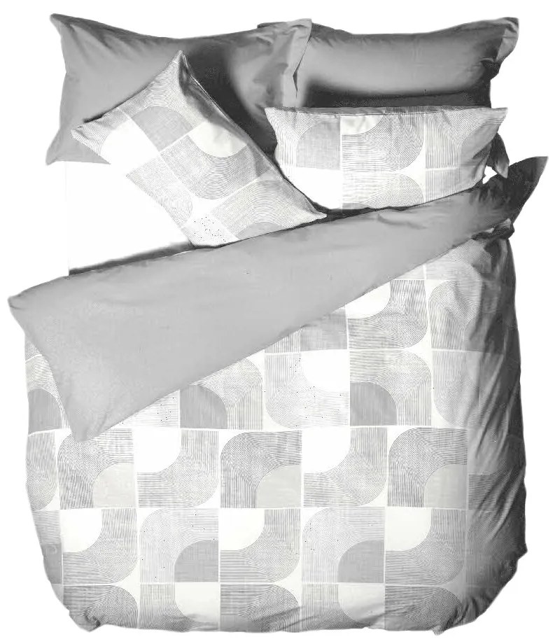 B.E.S. Petrovice Lenjerie de pat din flanel NordicGrey, 140 x 200 cm, 70 x 90 cm