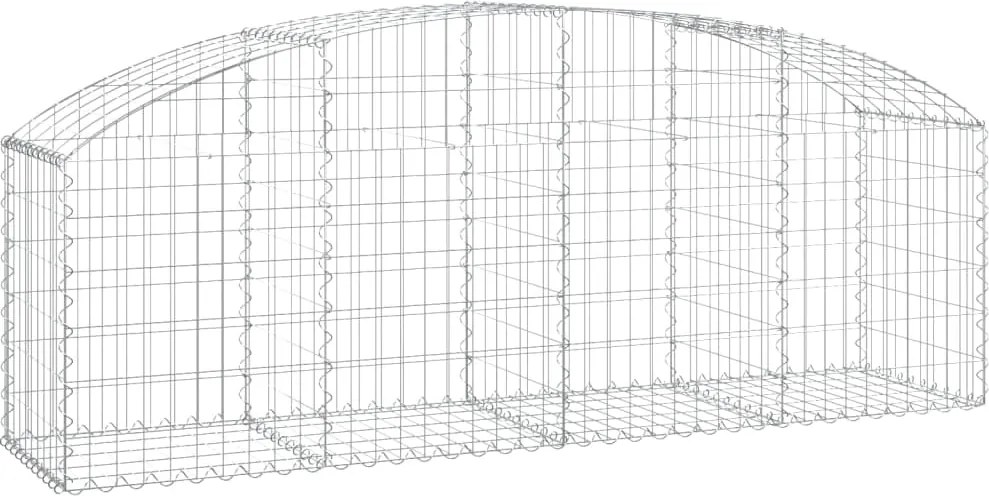 vidaXL Coș gabion arcuit 200x50x60/80 cm fier galvanizat