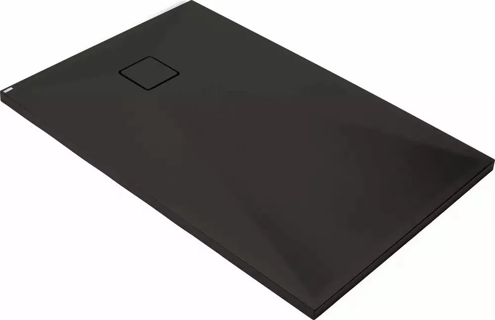 Cadita dus dreptunghiulara Deante Correo negru mat 100x90 cm