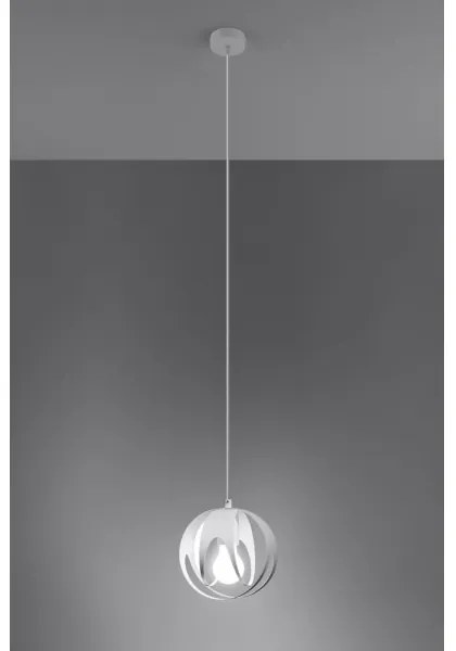 Lustră pe cablu TULOS 1xE27/60W/230V albă Sollux SL.1083