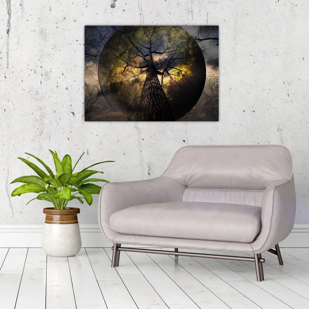 Tablou pe sticlă - Cerul enigmatic (70x50 cm)