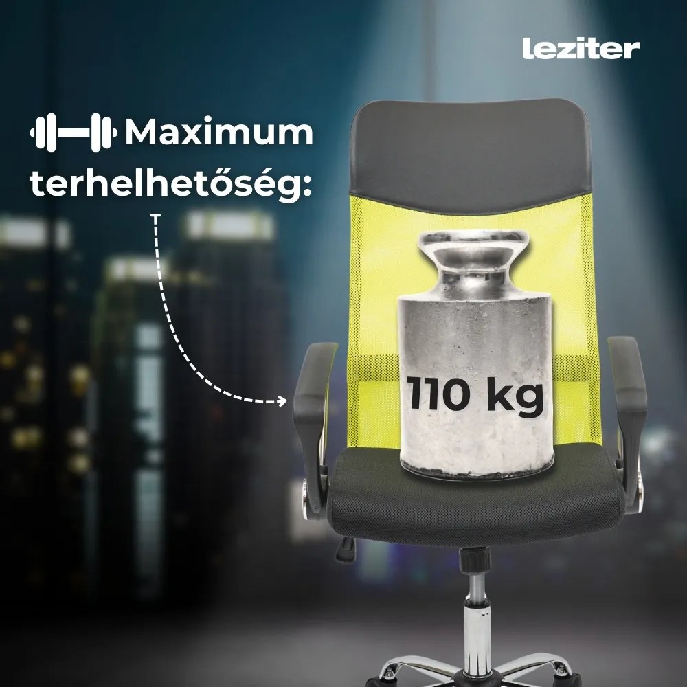 Scaun rotativ ergonomic de birou Fit, verde