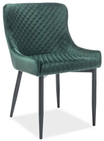 Scaun de sufragerie Casandra (verde + Negru). Promo -6%. 1050051