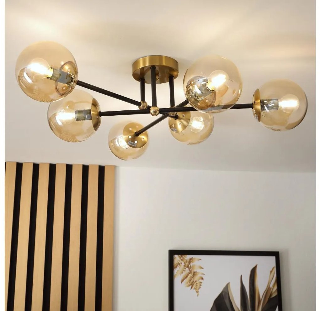 Brilagi - Lustră aplicată MALIVA, 6xE14/15W/230V, aurie
