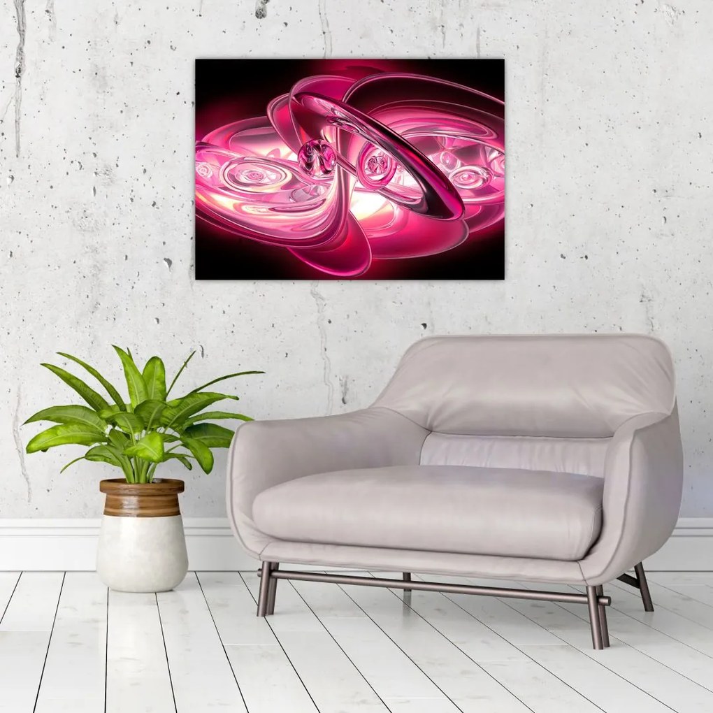 Tabloul cu fractali roz (70x50 cm)