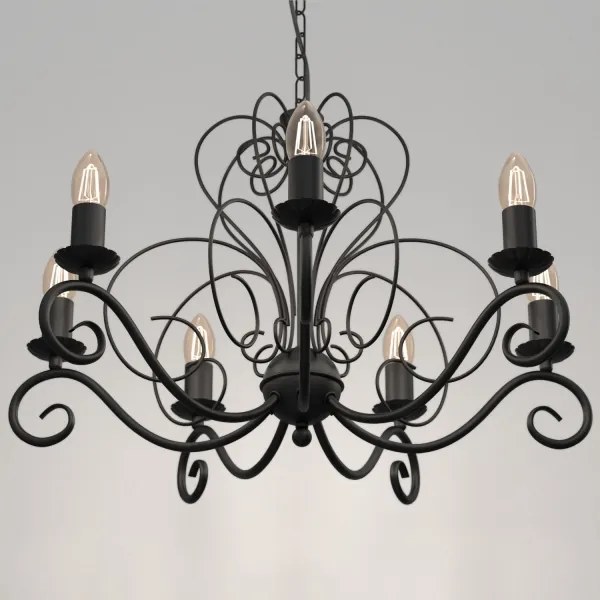 Lustră pe lanț MAURO 7xE14/60W/230V